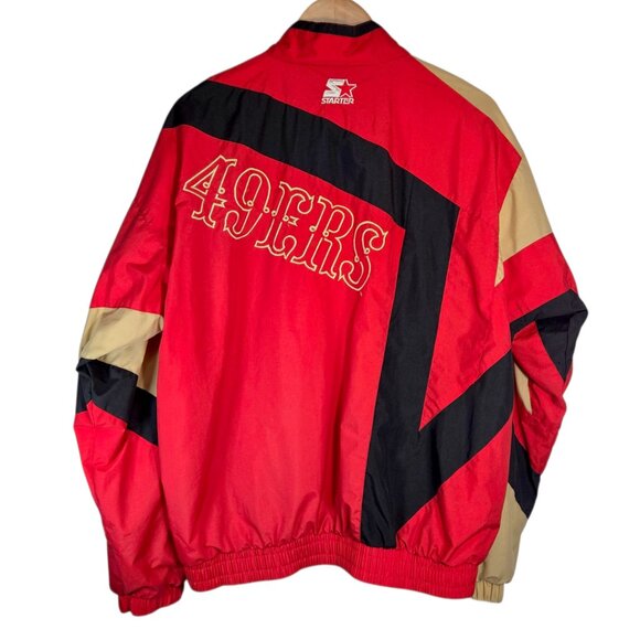 Vintage 90s NFL San Francisco 49ers Starter Pro Line Windbreaker Jacket - Picture 2 of 10